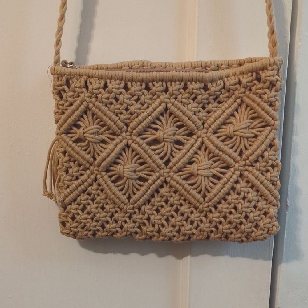 Handcrafted Tan Woven Bag